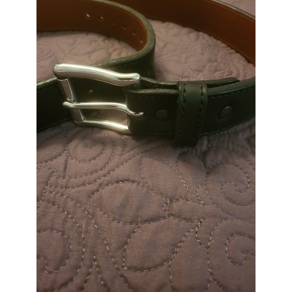 Bullhide Belts The Eastwood Black Stitched Leather Gun Belt Max Thick 1.50" 48"